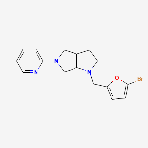 2-{1-[(5-bromofuran-2-yl)methyl]-octahydropyrrolo[2,3-c]pyrrol-5-yl}pyridine - 2548997-52-8
