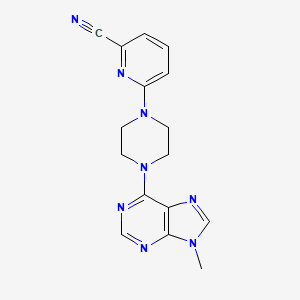 6-[4-(9-methyl-9H-purin-6-yl)piperazin-1-yl]pyridine-2-carbonitrile - 2549040-17-5