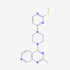 4-(4-{2-methylpyrido[3,4-d]pyrimidin-4-yl}piperazin-1-yl)-2-(methylsulfanyl)pyrimidine - 2549006-23-5