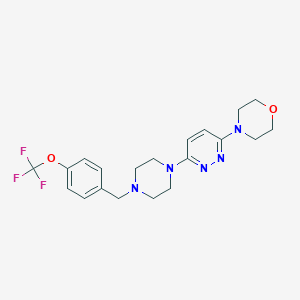 4-[6-(4-{[4-(trifluoromethoxy)phenyl]methyl}piperazin-1-yl)pyridazin-3-yl]morpholine - 2549014-25-5