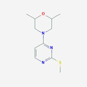 2,6-dimethyl-4-[2-(methylsulfanyl)pyrimidin-4-yl]morpholine - 2549029-52-7