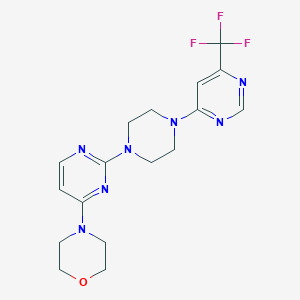 4-(2-{4-[6-(trifluoromethyl)pyrimidin-4-yl]piperazin-1-yl}pyrimidin-4-yl)morpholine - 2549044-81-5