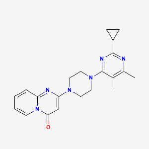 2-[4-(2-cyclopropyl-5,6-dimethylpyrimidin-4-yl)piperazin-1-yl]-4H-pyrido[1,2-a]pyrimidin-4-one - 2548995-16-8
