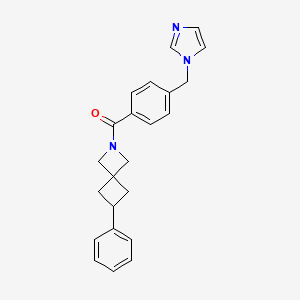 2-{4-[(1H-imidazol-1-yl)methyl]benzoyl}-6-phenyl-2-azaspiro[3.3]heptane - 2640973-54-0
