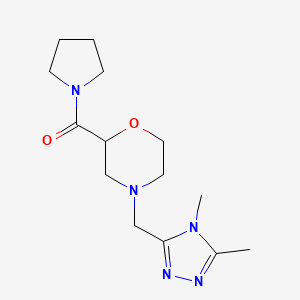 4-[(4,5-dimethyl-4H-1,2,4-triazol-3-yl)methyl]-2-(pyrrolidine-1-carbonyl)morpholine - 2640977-19-9