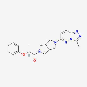 1-(5-{3-methyl-[1,2,4]triazolo[4,3-b]pyridazin-6-yl}-octahydropyrrolo[3,4-c]pyrrol-2-yl)-2-phenoxypropan-1-one - 2548980-72-7