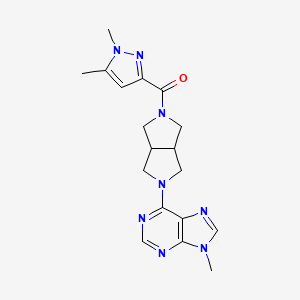 6-[5-(1,5-dimethyl-1H-pyrazole-3-carbonyl)-octahydropyrrolo[3,4-c]pyrrol-2-yl]-9-methyl-9H-purine - 2548986-90-7