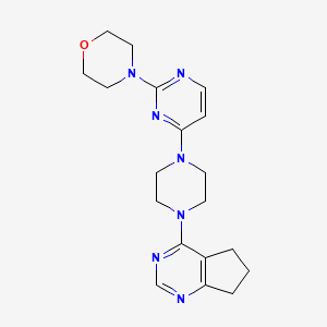 4-[4-(4-{5H,6H,7H-cyclopenta[d]pyrimidin-4-yl}piperazin-1-yl)pyrimidin-2-yl]morpholine - 2549001-11-6