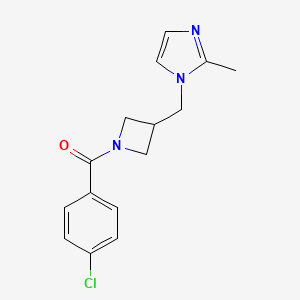 1-{[1-(4-chlorobenzoyl)azetidin-3-yl]methyl}-2-methyl-1H-imidazole - 2640956-96-1