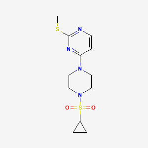 4-[4-(cyclopropanesulfonyl)piperazin-1-yl]-2-(methylsulfanyl)pyrimidine - 2549021-82-9