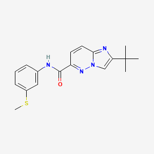 2-tert-butyl-N-[3-(methylsulfanyl)phenyl]imidazo[1,2-b]pyridazine-6-carboxamide - 2548975-17-1