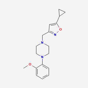 1-[(5-cyclopropyl-1,2-oxazol-3-yl)methyl]-4-(2-methoxyphenyl)piperazine - 2640835-00-1