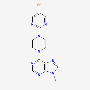 6-[4-(5-bromopyrimidin-2-yl)piperazin-1-yl]-9-methyl-9H-purine - 2549004-68-2