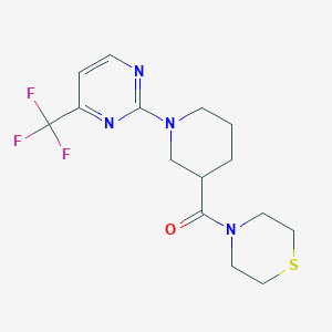 4-{1-[4-(trifluoromethyl)pyrimidin-2-yl]piperidine-3-carbonyl}thiomorpholine - 2640954-35-2