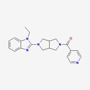 1-ethyl-2-[5-(pyridine-4-carbonyl)-octahydropyrrolo[3,4-c]pyrrol-2-yl]-1H-1,3-benzodiazole - 2548987-87-5