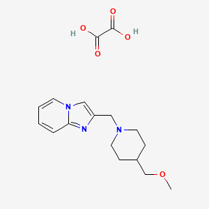 1-({imidazo[1,2-a]pyridin-2-yl}methyl)-4-(methoxymethyl)piperidine; oxalic acid - 2549016-87-5