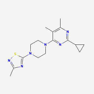 2-cyclopropyl-4,5-dimethyl-6-[4-(3-methyl-1,2,4-thiadiazol-5-yl)piperazin-1-yl]pyrimidine - 2548976-15-2