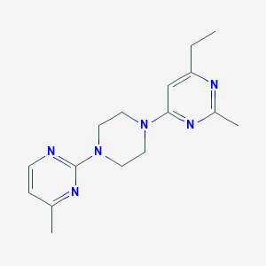 4-ethyl-2-methyl-6-[4-(4-methylpyrimidin-2-yl)piperazin-1-yl]pyrimidine - 2549016-72-8