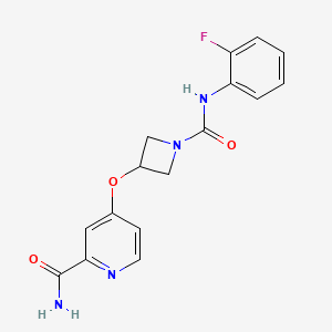 4-({1-[(2-fluorophenyl)carbamoyl]azetidin-3-yl}oxy)pyridine-2-carboxamide - 2549052-21-1