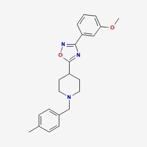 4-[3-(3-methoxyphenyl)-1,2,4-oxadiazol-5-yl]-1-[(4-methylphenyl)methyl]piperidine - 2549000-07-7