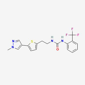 3-{2-[5-(1-methyl-1H-pyrazol-4-yl)thiophen-2-yl]ethyl}-1-[2-(trifluoromethyl)phenyl]urea - 2640979-46-8