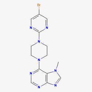 6-[4-(5-bromopyrimidin-2-yl)piperazin-1-yl]-7-methyl-7H-purine - 2549045-32-9