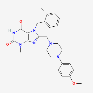 8-((4-(4-methoxyphenyl)piperazin-1-yl)methyl)-3-methyl-7-(2-methylbenzyl)-1H-purine-2,6(3H,7H)-dione - 847408-06-4