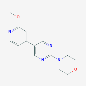 4-[5-(2-methoxypyridin-4-yl)pyrimidin-2-yl]morpholine - 2640946-51-4