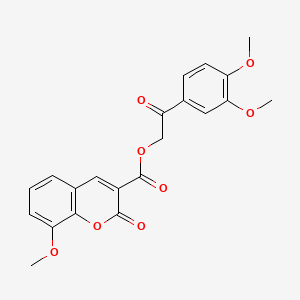 2-(3,4-dimethoxyphenyl)-2-oxoethyl 8-methoxy-2-oxo-2H-chromene-3-carboxylate - 923681-21-4
