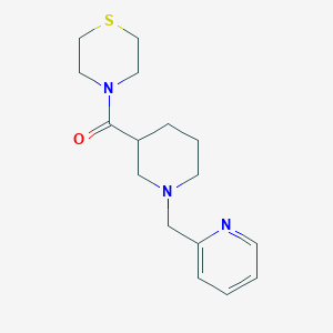 4-{1-[(pyridin-2-yl)methyl]piperidine-3-carbonyl}thiomorpholine - 2640843-03-2