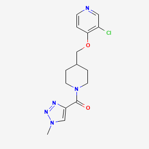 3-chloro-4-{[1-(1-methyl-1H-1,2,3-triazole-4-carbonyl)piperidin-4-yl]methoxy}pyridine - 2640845-90-3