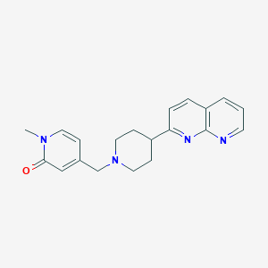 1-methyl-4-{[4-(1,8-naphthyridin-2-yl)piperidin-1-yl]methyl}-1,2-dihydropyridin-2-one - 2640964-57-2