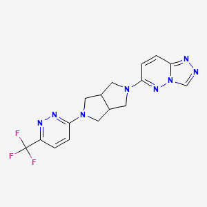 3-(5-{[1,2,4]triazolo[4,3-b]pyridazin-6-yl}-octahydropyrrolo[3,4-c]pyrrol-2-yl)-6-(trifluoromethyl)pyridazine - 2640958-87-6