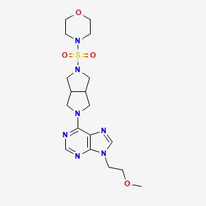 9-(2-methoxyethyl)-6-[5-(morpholine-4-sulfonyl)-octahydropyrrolo[3,4-c]pyrrol-2-yl]-9H-purine - 2640862-87-7