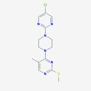 4-[4-(5-chloropyrimidin-2-yl)piperazin-1-yl]-5-methyl-2-(methylsulfanyl)pyrimidine - 2640903-45-1