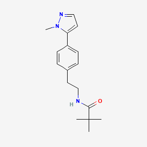 2,2-dimethyl-N-{2-[4-(1-methyl-1H-pyrazol-5-yl)phenyl]ethyl}propanamide - 2640885-45-4