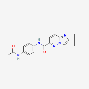 2-tert-butyl-N-(4-acetamidophenyl)imidazo[1,2-b]pyridazine-6-carboxamide - 2549001-99-0