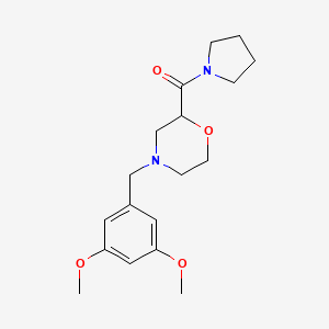 4-[(3,5-dimethoxyphenyl)methyl]-2-(pyrrolidine-1-carbonyl)morpholine - 2640969-65-7