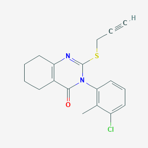 3-(3-chloro-2-methylphenyl)-2-(prop-2-yn-1-ylsulfanyl)-3,4,5,6,7,8-hexahydroquinazolin-4-one - 2640962-22-5