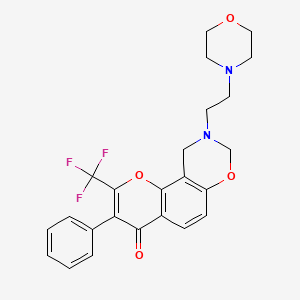 9-[2-(morpholin-4-yl)ethyl]-3-phenyl-2-(trifluoromethyl)-4H,8H,9H,10H-chromeno[8,7-e][1,3]oxazin-4-one - 929512-84-5