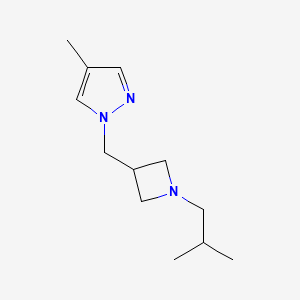 4-methyl-1-{[1-(2-methylpropyl)azetidin-3-yl]methyl}-1H-pyrazole - 2549030-21-7