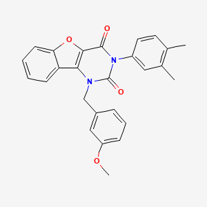 3-(3,4-dimethylphenyl)-1-(3-methoxybenzyl)[1]benzofuro[3,2-d]pyrimidine-2,4(1H,3H)-dione - 892428-76-1