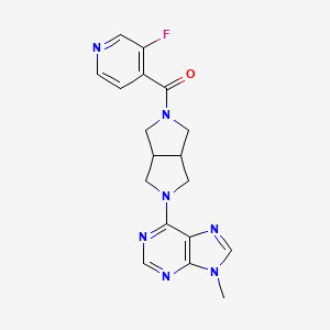 6-[5-(3-fluoropyridine-4-carbonyl)-octahydropyrrolo[3,4-c]pyrrol-2-yl]-9-methyl-9H-purine - 2640951-92-2