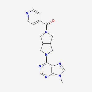 9-methyl-6-[5-(pyridine-4-carbonyl)-octahydropyrrolo[3,4-c]pyrrol-2-yl]-9H-purine - 2640815-12-7