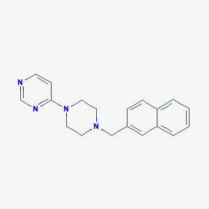 4-{4-[(naphthalen-2-yl)methyl]piperazin-1-yl}pyrimidine - 2640893-40-7
