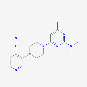 3-{4-[2-(dimethylamino)-6-methylpyrimidin-4-yl]piperazin-1-yl}pyridine-4-carbonitrile - 2640958-59-2