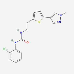 1-(2-chlorophenyl)-3-{2-[5-(1-methyl-1H-pyrazol-4-yl)thiophen-2-yl]ethyl}urea - 2640830-89-1