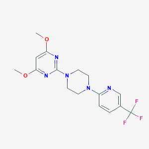 4,6-dimethoxy-2-{4-[5-(trifluoromethyl)pyridin-2-yl]piperazin-1-yl}pyrimidine - 2640865-84-3