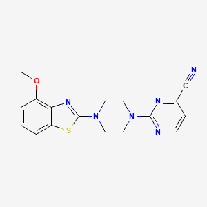 2-[4-(4-methoxy-1,3-benzothiazol-2-yl)piperazin-1-yl]pyrimidine-4-carbonitrile - 2640978-85-2