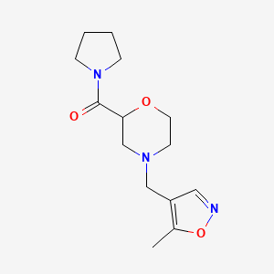 4-[(5-methyl-1,2-oxazol-4-yl)methyl]-2-(pyrrolidine-1-carbonyl)morpholine - 2640844-04-6